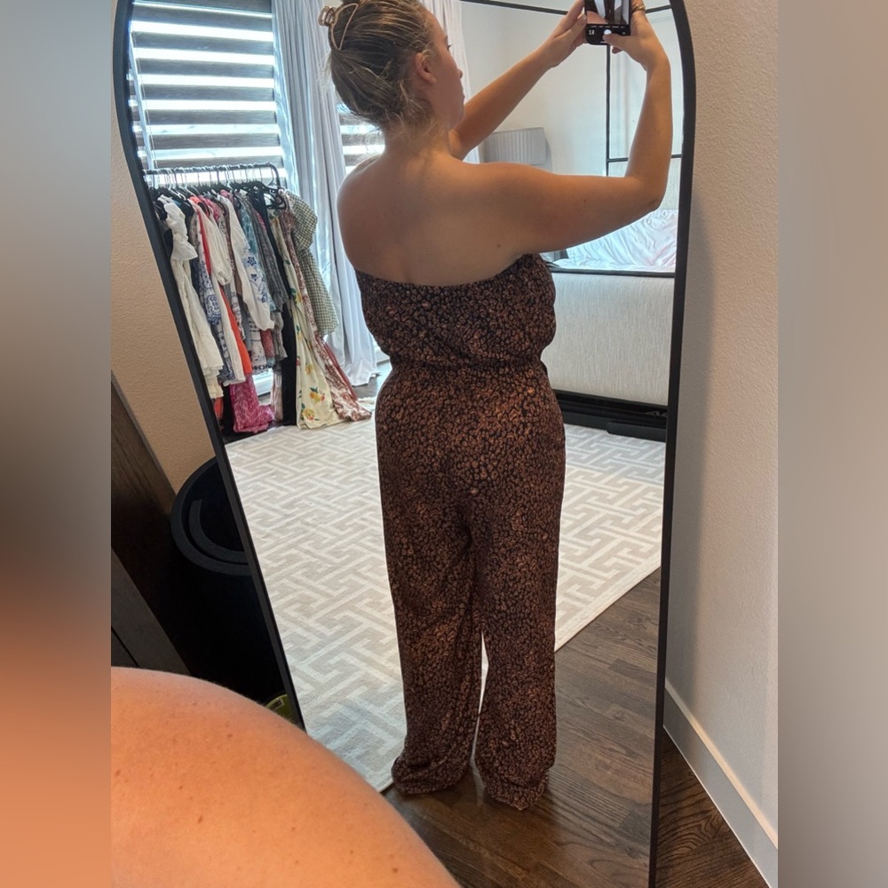 Kittenish Brown Patterned Jumpsuit - image 2